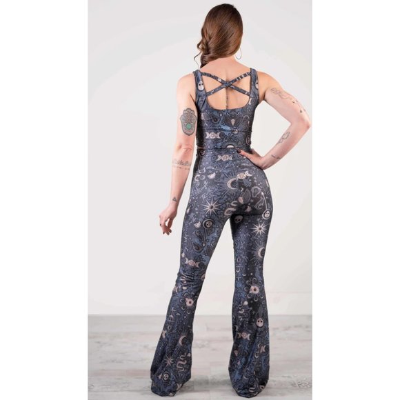 NWT WERKSHOP Featherlight Bells Bellbottom Pants in Tarot - Picture 2 of 10